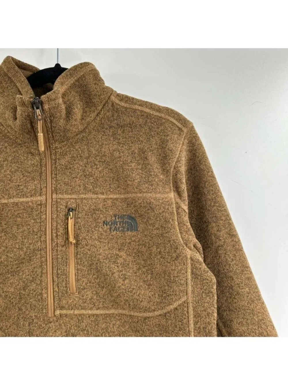 The North Face Gordon Lyons Jacket Men's Small Brown Fleece 1/2 Zip Pullover